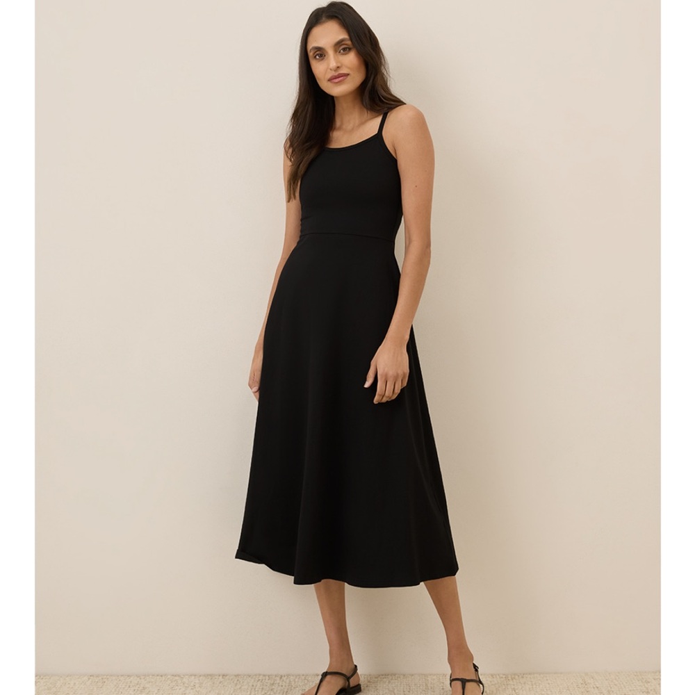 Pact Classic Black Midi Skirt